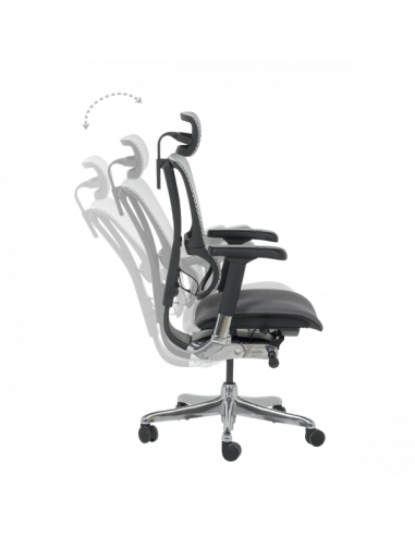 Ергономичен стол ERGOHUMAN IOO ELITE 2 - черна рамка - сив