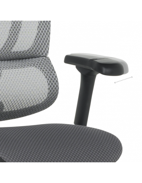 Ергономичен стол ERGOHUMAN IOO ELITE 2 - черна рамка - сив