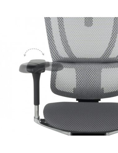 Ергономичен стол ERGOHUMAN IOO ELITE 2 - черна рамка - сив