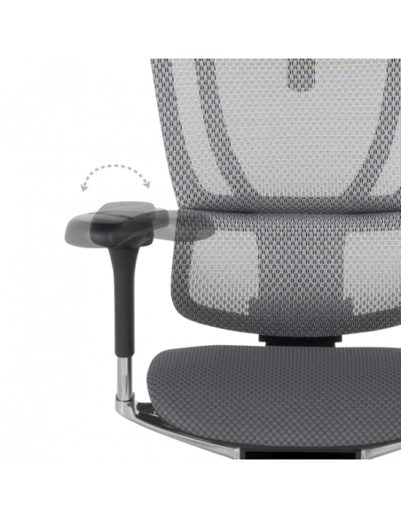 Ергономичен стол ERGOHUMAN IOO ELITE 2 - черна рамка - сив