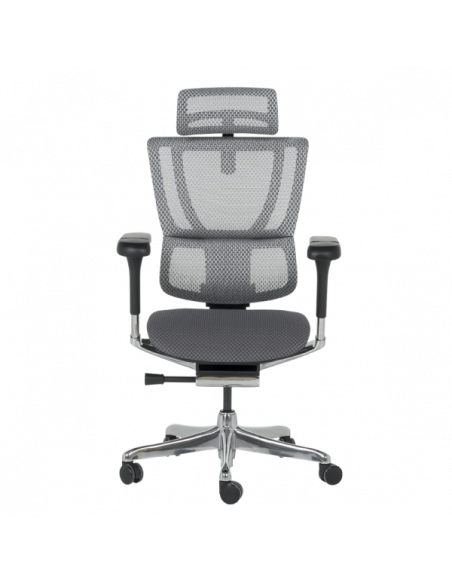 Ергономичен стол ERGOHUMAN IOO ELITE 2 - черна рамка - сив