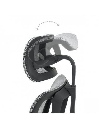 Ергономичен стол ERGOHUMAN IOO ELITE 2 - черна рамка - сив