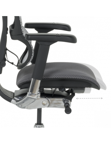 Ергономичен стол ERGOHUMAN IOO ELITE 2 - черна рамка - черен