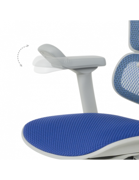 Ергономичен стол ERGOHUMAN ELITE 2 - сива рамка - син