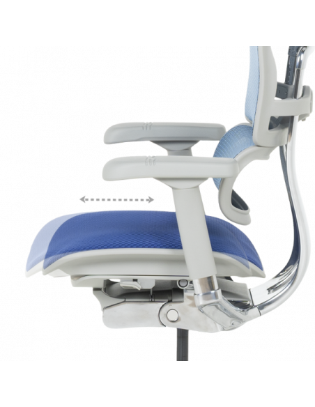 Ергономичен стол ERGOHUMAN ELITE 2 - сива рамка - син