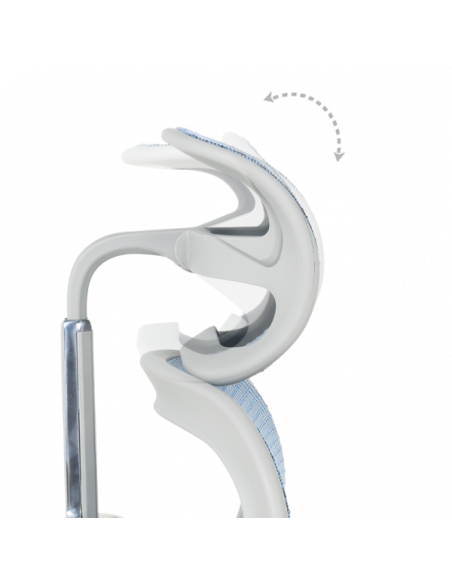 Ергономичен стол ERGOHUMAN ELITE 2 - сива рамка - син