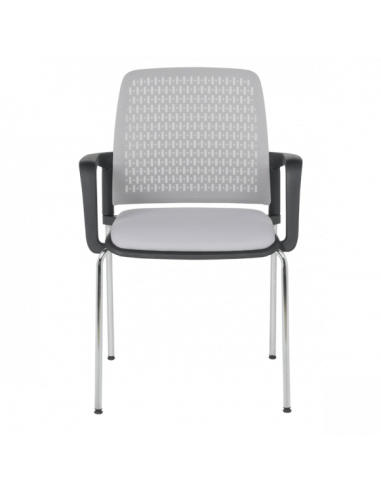 Посетителски стол Carmen 1138 CH - светлосив