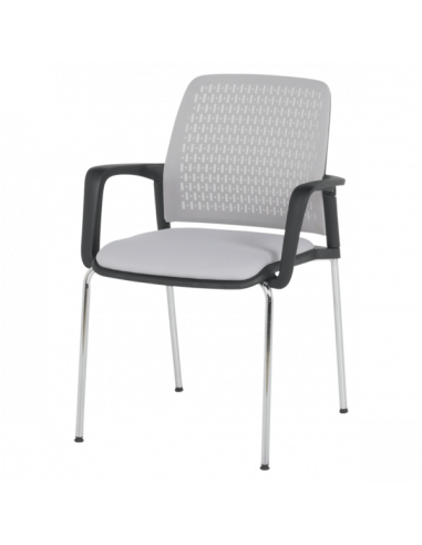 Посетителски стол Carmen 1138 CH - светлосив