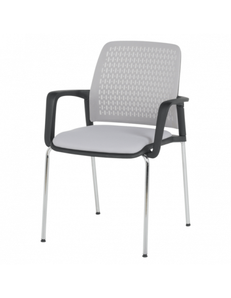 Посетителски стол Carmen 1138 CH - светлосив