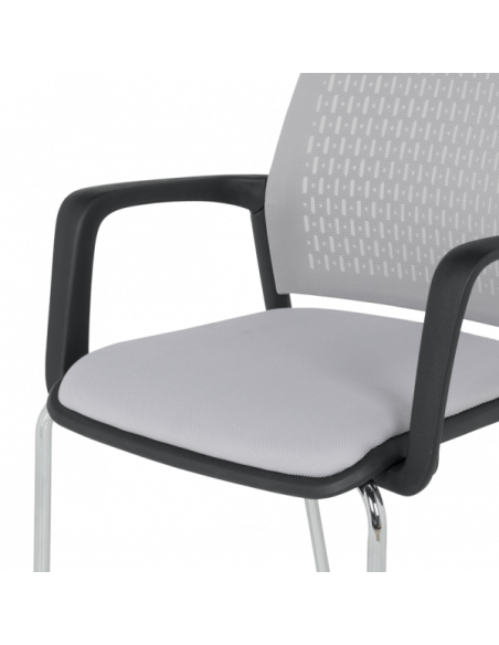 Посетителски стол Carmen 1138 CH - светлосив