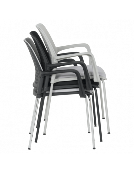 Посетителски стол Carmen 1138 CH - светлосив