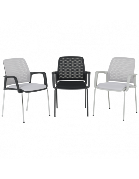 Посетителски стол Carmen 1138 CH - светлосив