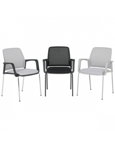 Посетителски стол Carmen 1138 G - светлосив