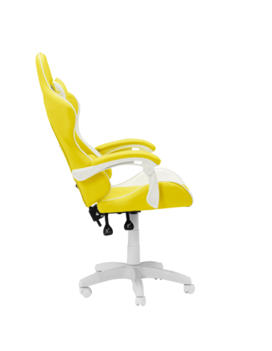 Геймърски стол Carmen 6311 - бял - жълт