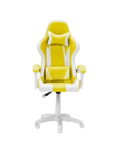 Геймърски стол Carmen 6311 - бял - жълт