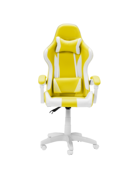 Геймърски стол Carmen 6311 - бял - жълт