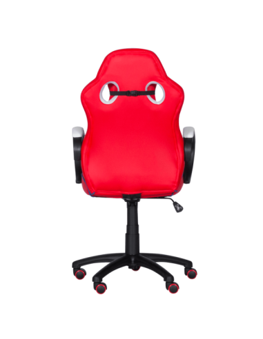 Геймърски стол с футболни мотиви Carmen 6300 - червено-бял