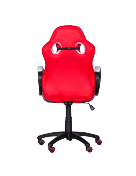 Геймърски стол с футболни мотиви Carmen 6300 - червено-бял