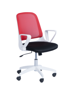 Работен стол Carmen 7033 - червено - черен