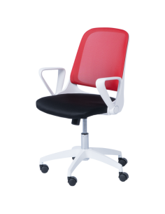 Работен стол Carmen 7033 - червено - черен 2