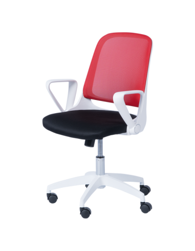 Работен стол Carmen 7033 - червено - черен