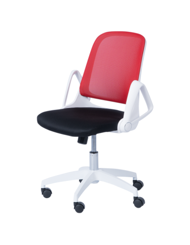 Работен стол Carmen 7033 - червено - черен