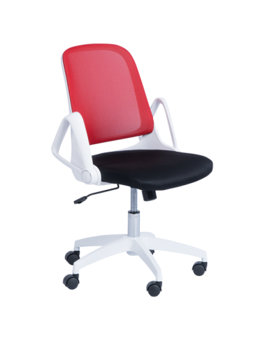 Работен стол Carmen 7033 - червено - черен