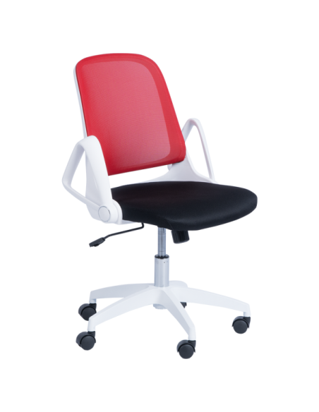 Работен стол Carmen 7033 - червено - черен