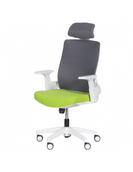 Президентски офис стол Carmen 7546 - зелен-сив