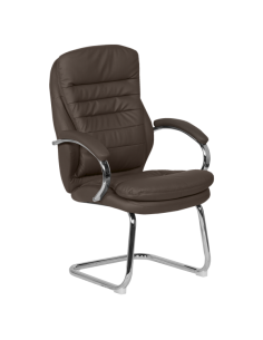 Посетителски стол Carmen 6154 - кафяв