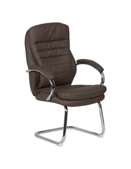 Посетителски стол Carmen 6154 - кафяв