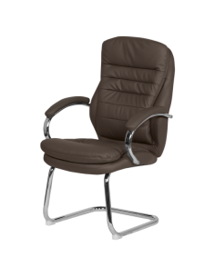 Посетителски стол Carmen 6154 - кафяв 2