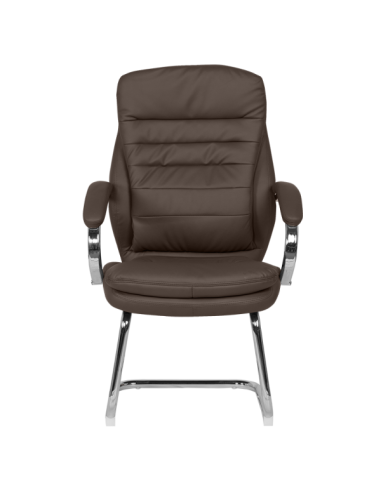 Посетителски стол Carmen 6154 - кафяв