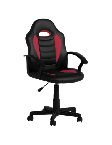 Работен стол Carmen 7526 - черно-червен