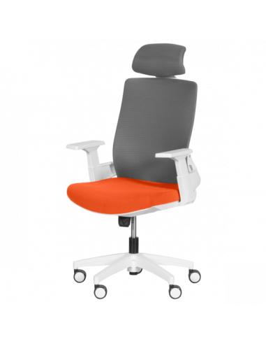 Президентски офис стол Carmen 7546 - оранжев - сив