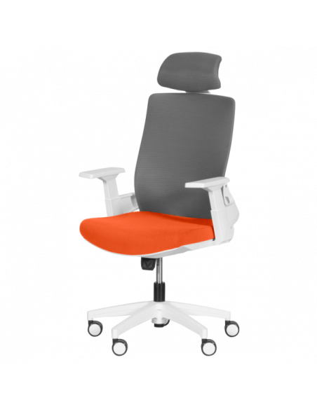 Президентски офис стол Carmen 7546 - оранжев - сив