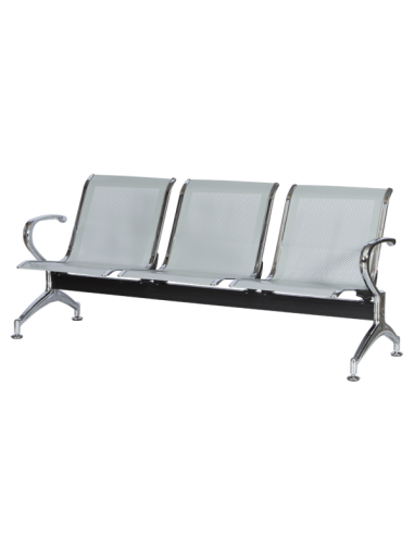 Посетителска пейка с 3 места Carmen CR-1030-3 - сребърна