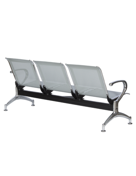Посетителска пейка с 3 места Carmen CR-1030-3 - сребърна