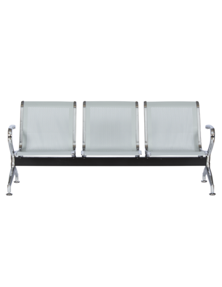 Посетителска пейка с 3 места Carmen CR-1030-3 - сребърна