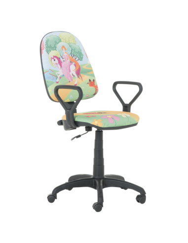 Детски стол Prestige с подлакътници - принцеси