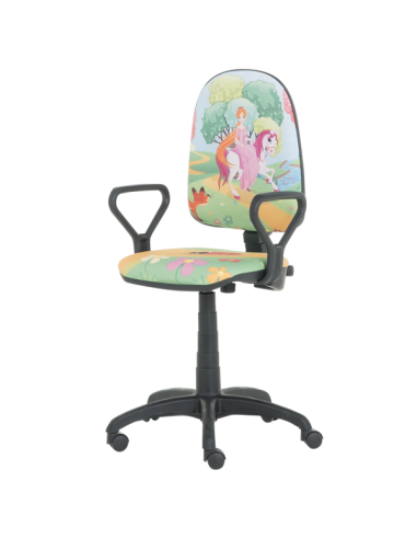 Детски стол Prestige с подлакътници - принцеси