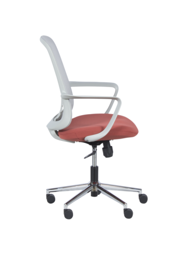 Работен офис стол Carmen 7063 - сив-червен