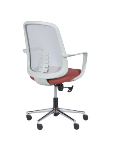 Работен офис стол Carmen 7063 - сив-червен