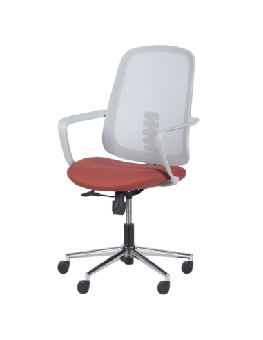 Работен офис стол Carmen 7063 - сив-червен