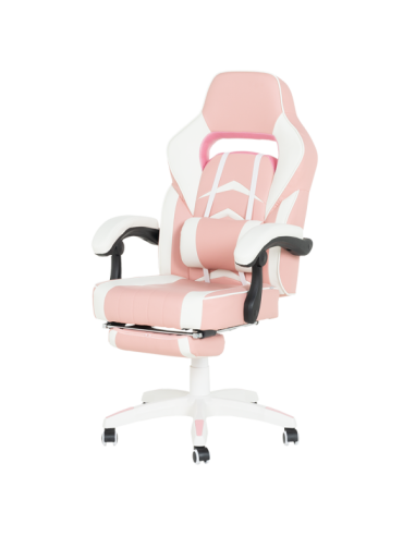 Геймърски стол Carmen 6314 - бял-розов