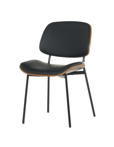 Посетителски стол Carmen 1180 - орех-черен