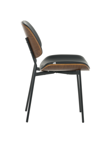 Посетителски стол Carmen 1180 - орех-черен