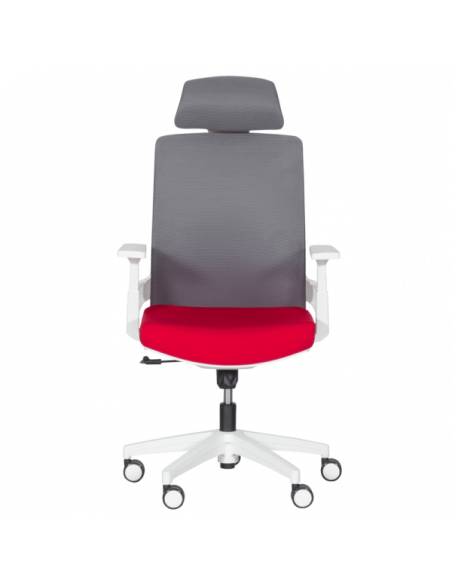 Президентски офис стол Carmen 7546 - червен - сив