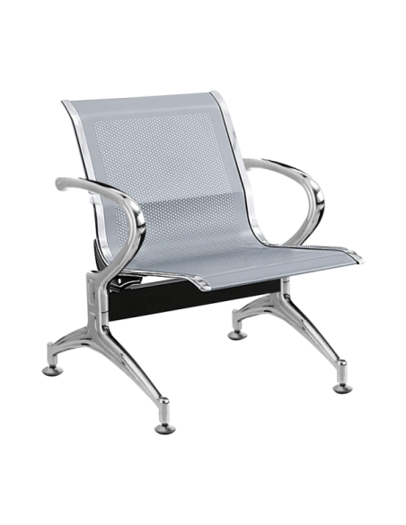 Посетителска пейка с 1 място Carmen CR-1030-1 - сребърна