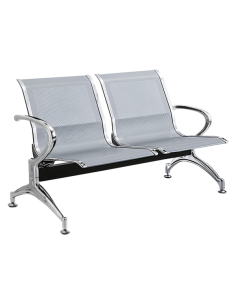 Посетителска пейка с 2 места Carmen CR-1030-2 - сребърна